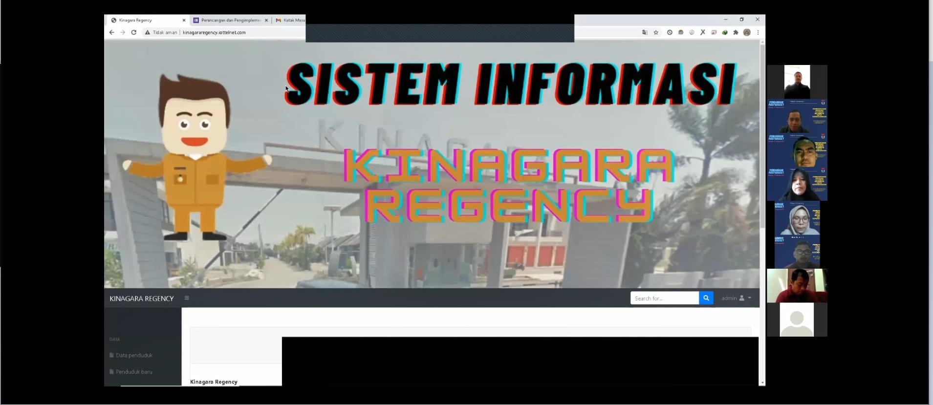 Pelatihan Penerapan Sistem Aplikasi Layanan Informasi Data Kependudukan Kinagara Regency